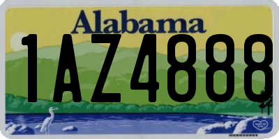 AL license plate 1AZ4888
