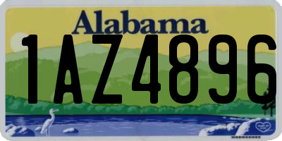 AL license plate 1AZ4896