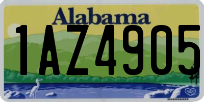 AL license plate 1AZ4905