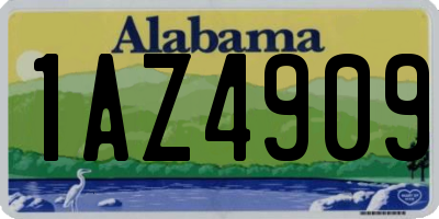 AL license plate 1AZ4909