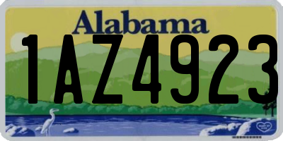 AL license plate 1AZ4923