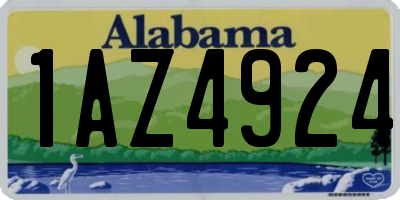 AL license plate 1AZ4924