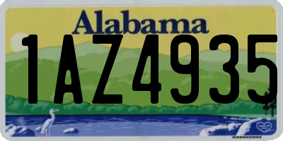 AL license plate 1AZ4935