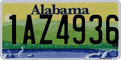 AL license plate 1AZ4936