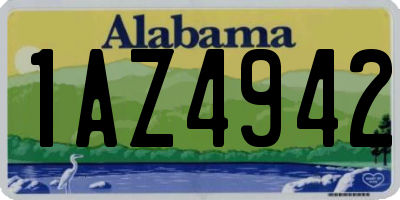 AL license plate 1AZ4942