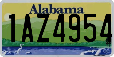 AL license plate 1AZ4954