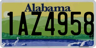 AL license plate 1AZ4958