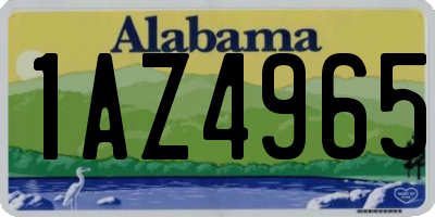 AL license plate 1AZ4965