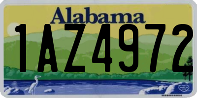 AL license plate 1AZ4972