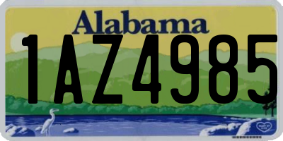 AL license plate 1AZ4985