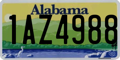 AL license plate 1AZ4988