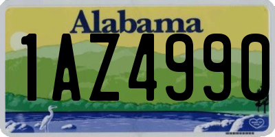 AL license plate 1AZ4990