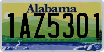 AL license plate 1AZ5301