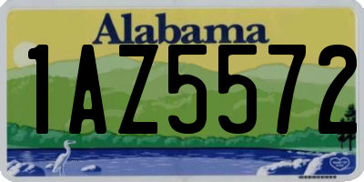 AL license plate 1AZ5572