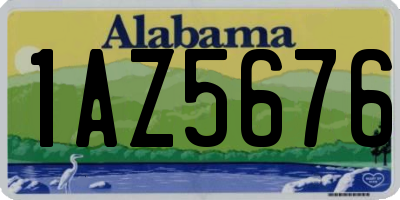 AL license plate 1AZ5676