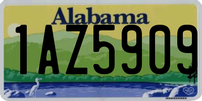 AL license plate 1AZ5909