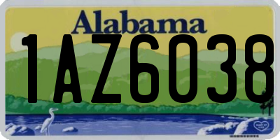 AL license plate 1AZ6038