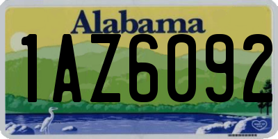 AL license plate 1AZ6092