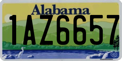 AL license plate 1AZ6657