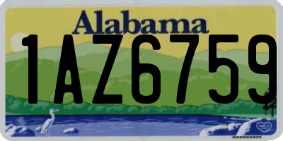 AL license plate 1AZ6759
