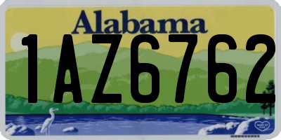 AL license plate 1AZ6762