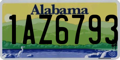 AL license plate 1AZ6793