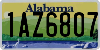 AL license plate 1AZ6807