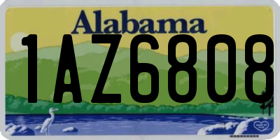 AL license plate 1AZ6808
