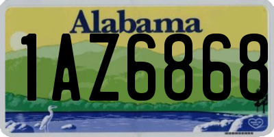 AL license plate 1AZ6868