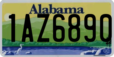 AL license plate 1AZ6890
