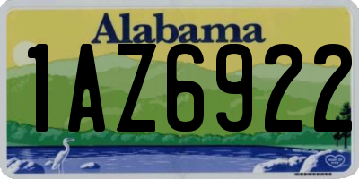 AL license plate 1AZ6922