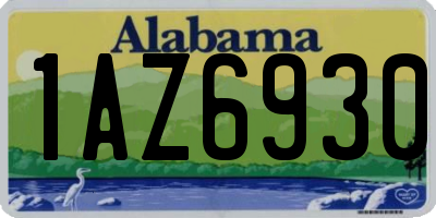 AL license plate 1AZ6930