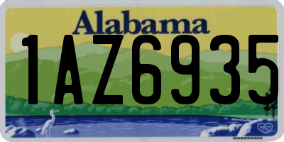 AL license plate 1AZ6935