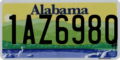 AL license plate 1AZ6980
