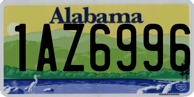 AL license plate 1AZ6996