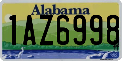 AL license plate 1AZ6998