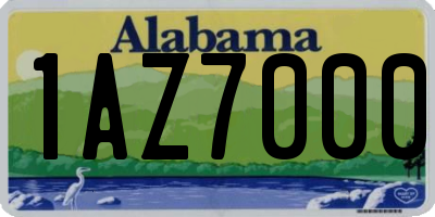AL license plate 1AZ7000