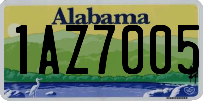 AL license plate 1AZ7005