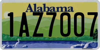 AL license plate 1AZ7007