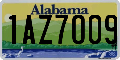 AL license plate 1AZ7009