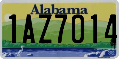 AL license plate 1AZ7014