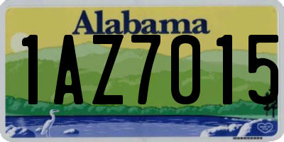 AL license plate 1AZ7015