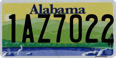 AL license plate 1AZ7022