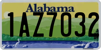 AL license plate 1AZ7032