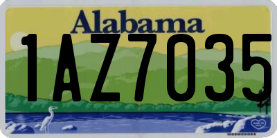 AL license plate 1AZ7035