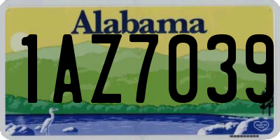 AL license plate 1AZ7039