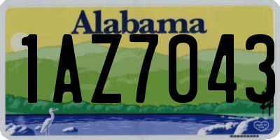 AL license plate 1AZ7043