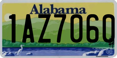 AL license plate 1AZ7060