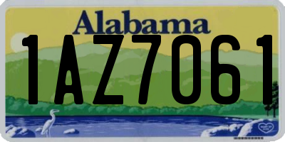 AL license plate 1AZ7061