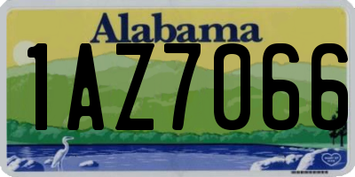 AL license plate 1AZ7066